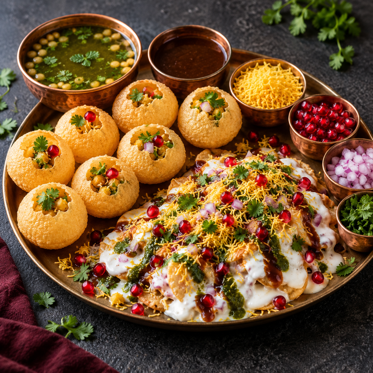 Indian chaat made for sharing